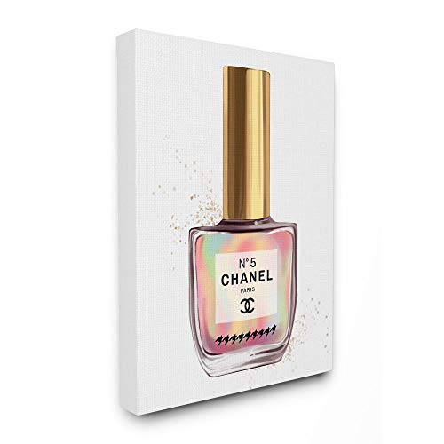 Stupell Industries Makeup Nail Polish Rainbow Fashion, Design by Artist Ziwei Li Wall Art, 24 x 30, Canvas