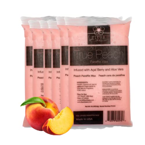 Paraffin Wax Refill from FLEUR DE SPA | Made in USA | With Acai, Coconut Oil, Jojoba, Aloe | Hydrates and Rejuvenates Dry Skin - At-Home Spa Experience
