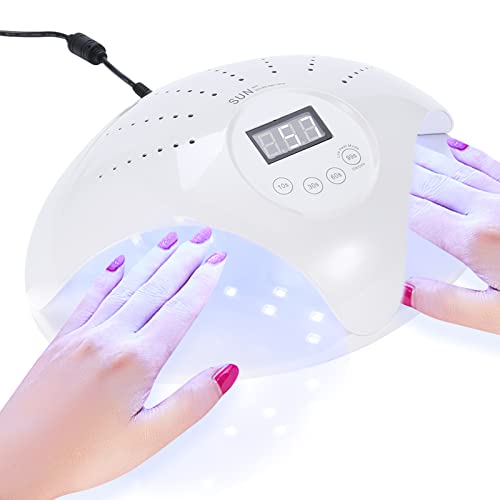 Dioche 46W UV LED Nail Dryer, 2 Types Nail Lamp Art Tools for Nail Gel Polish with Smart Sensor and 4 Timer Setting for Manicure and Pedicure (US)