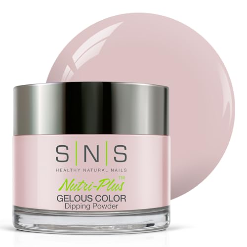 SNS Nail Dip Powder, Gelous Color Dipping Powder - Grand Cayman (Pink/Pastel, Cream) - Long-Lasting Dip Nail Color Lasts 14 Days - Low-Odor & No UV Lamp Required - 1.5oz