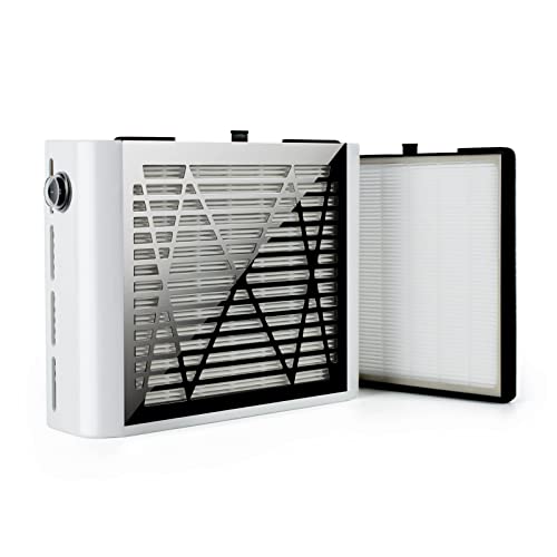 INMAKER Nail Dust Collector Machine 60W with 2 Reusable Filters, Vacuum Dust Collector Fan for Acrylic Nails and Poly Nail Extention Gel