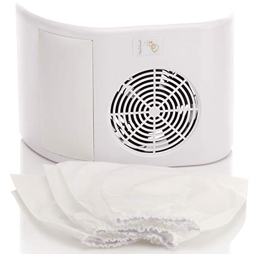 Miss Sweet Nail dust Collector Nail Dust Vacuum for Polish Acrylic Nails (White)