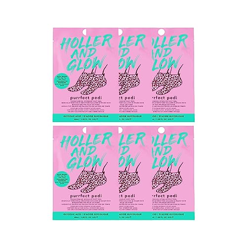 Holler and Glow Purrfect Pedi 6-Piece Foot Mask Set (Worth Value $23.94)