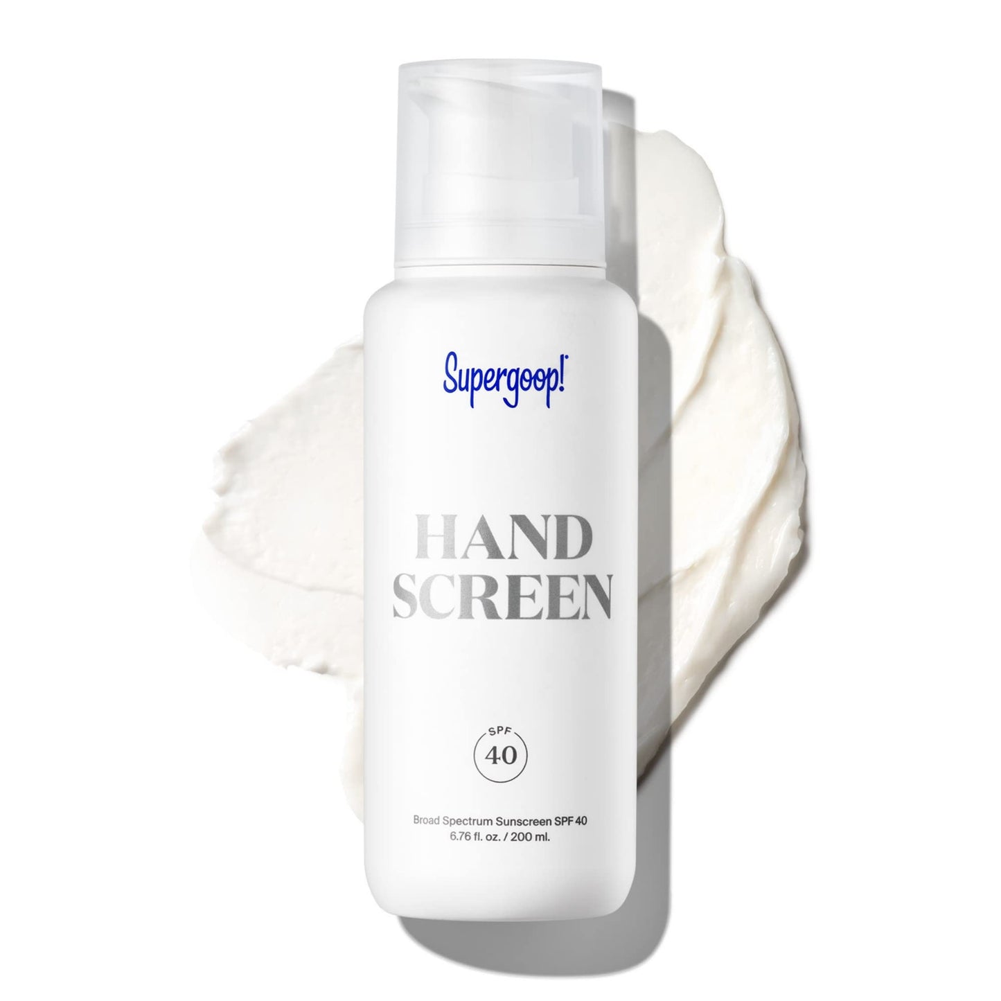 Supergoop! Handscreen SPF 40, 6.76 fl oz - Preventative, SPF Hand Cream For Dry Cracked Hands - Fast-Absorbing, Clean ingredients, Non-Greasy Formula - With Sea Buckthorn, Antioxidants & Natural Oils