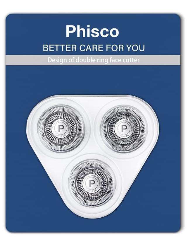 Electric Shaver Men PHISCO 3 Pcs Replacement Shaver Head Blade Cutters (White)