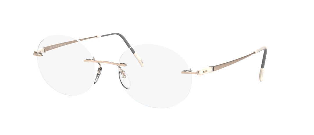 silhouette optical prescription eyewear racing collection 5502 eyeglasses glasses rimless titanium lightweight made in austria vanilla cream ivory