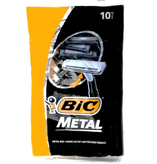 Bic Metal Disposable Men's Shaving Razors, 10-Count x 3 Packs