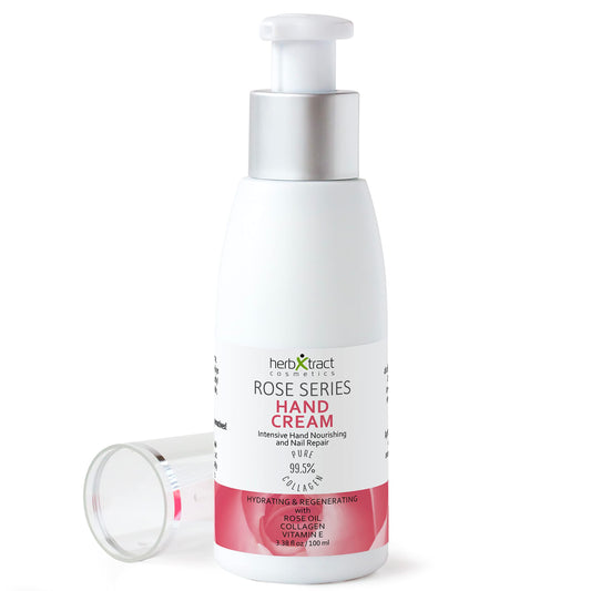 HerbXtract Hand Cream - Nourishing Hand Cream for Women with Collagen, Essential Rose Oil & Keratin, Especially Formulated Hand Lotion for Dry Hands. The Perfect Hand Moisturizer – 3.4oz