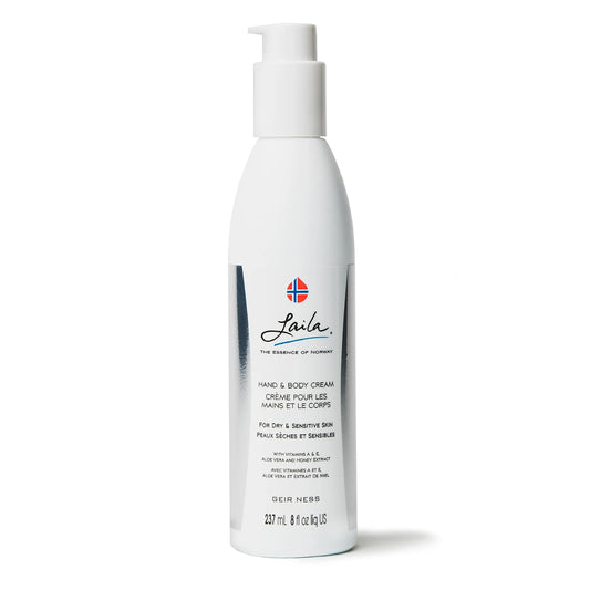 Laila Hand & Body Cream - Skin Moisturizing and Nourishing Formula for Soft and Smooth Hands - Vitamin A & E, Aloe Vera and Honey Extract