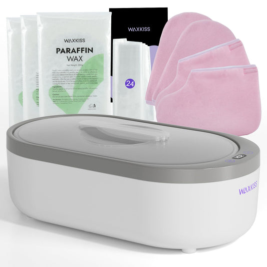 Paraffin Wax Machine for Hands and Feet - Small Hand Wax Paraffin Machine 2000ml With 3 packs of Paraffin Wax Digital Display Screen for Paraffin SPA