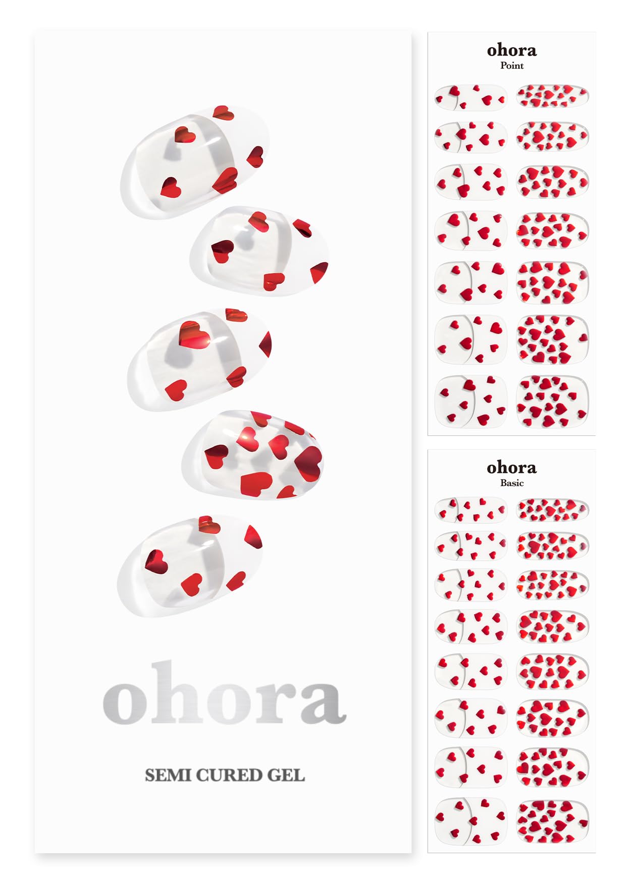 ohora Semi Cured Gel Nail Strips (N Secret Garden) - Works with Any Nail Lamps, Salon-Quality, Long Lasting, Easy to Apply & Remove - Includes 2 Prep Pads, Nail File & Wooden Stick