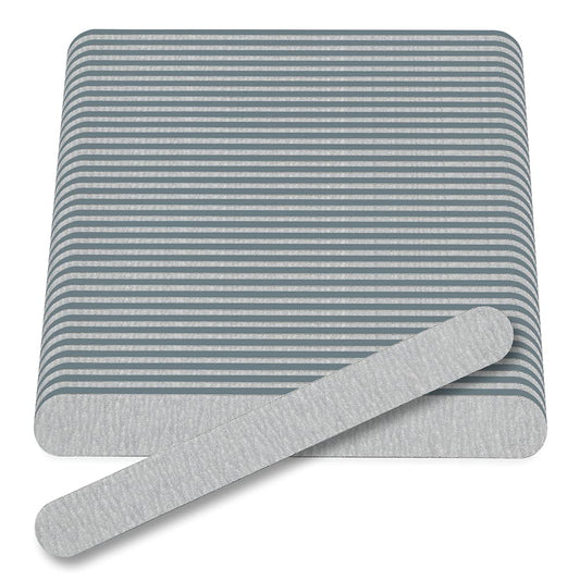 Flowery Disposable Nail File Cushion Core 100/180 Grit, Silver, Pack of 100