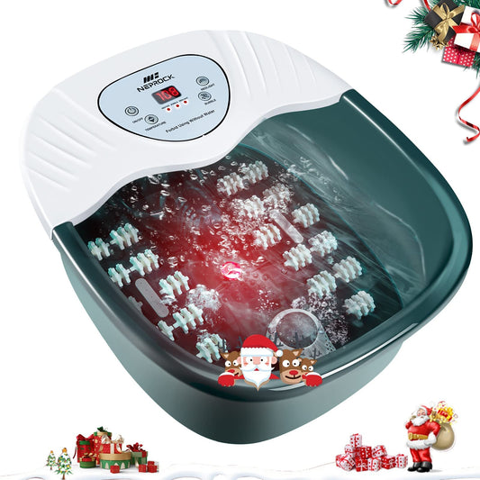 Neprock Foot Spa Bath Massager with Heat, Pedicure Foot soak tub with 22 Massaging Rollers for Foot Pain Relief，Foot Bath Spa with Bubbles Christmas Gifts for Women from Daughter