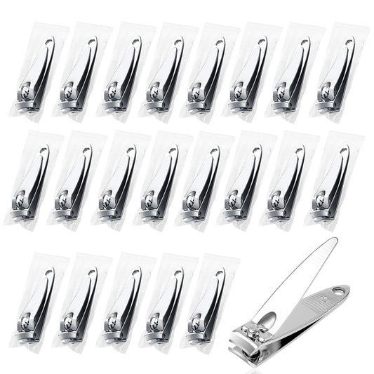 Stainless Steel Nail Clippers Individually Wrapped, 100 Pack Nail Clippers Bulk,Bulk Nail Clippers for Homeless Individually Wrapped, for Homeless,Shelter, Air Bnb, Hotel (100 PCS)