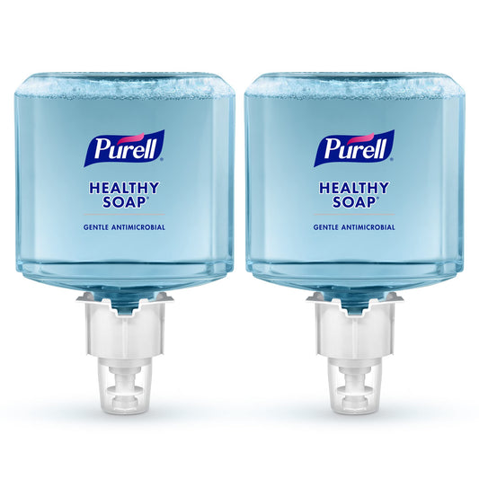 PURELL Brand HEALTHY SOAP 0.5% BAK Antimicrobial Foam, Lightly Fragranced, 1200 mL Refill for PURELL ES6 Automatic Soap Dispenser (Pack of 2) - 6480-02 - Manufactured by GOJO, Inc.