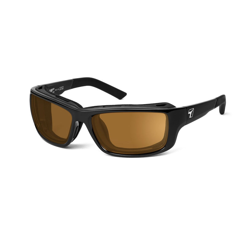 7eye Notus in Glossy Black Frame and Copper Lens profile view