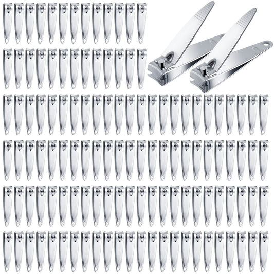 Hestya 300 Pieces Nail Clippers Set Stainless Steel Bulk Toenail Clippers Portable Fingernail Clipper Sturdy Nail Cutter Manicure Trimmer Curved Edge for Men Women Toe Travel Pedicure Clip