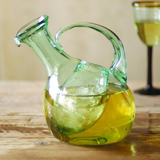 Tilted Wine Decanter With Ice Pocket