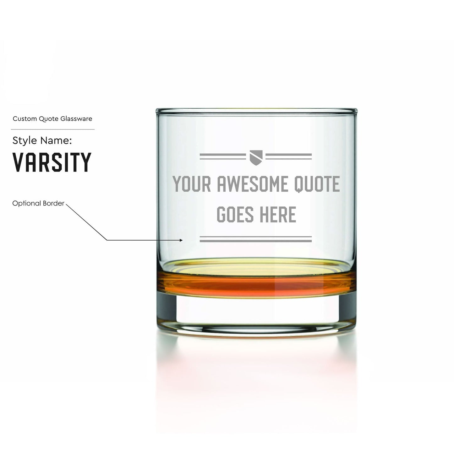 Custom Quote Rocks Glasses- Set of 2