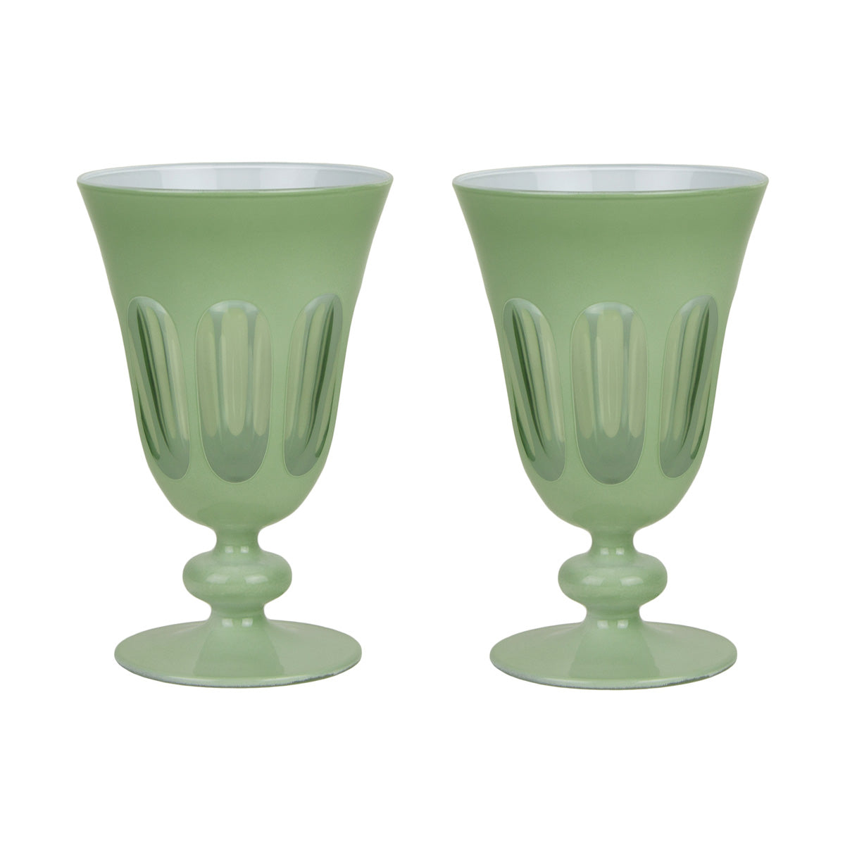Sage Tulip Drinking Glass Set