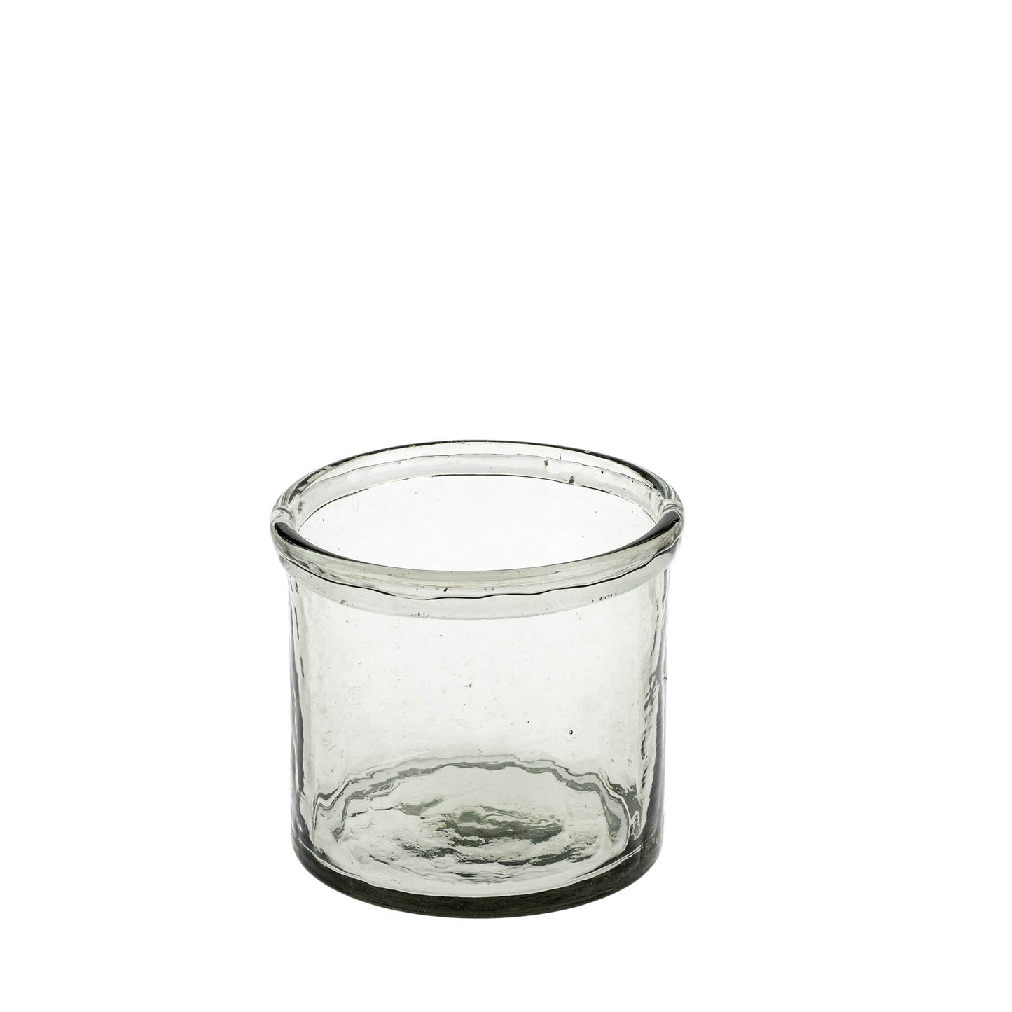 Hammered Glass Hurricane Vase