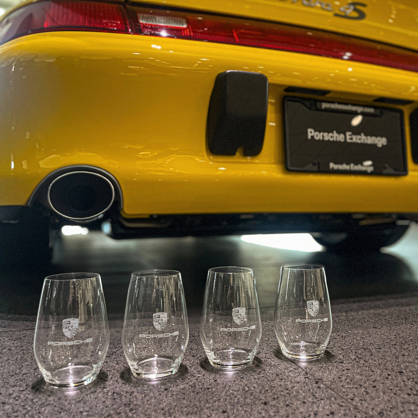 Porsche Stemless Wine Glasses - Set Of 4