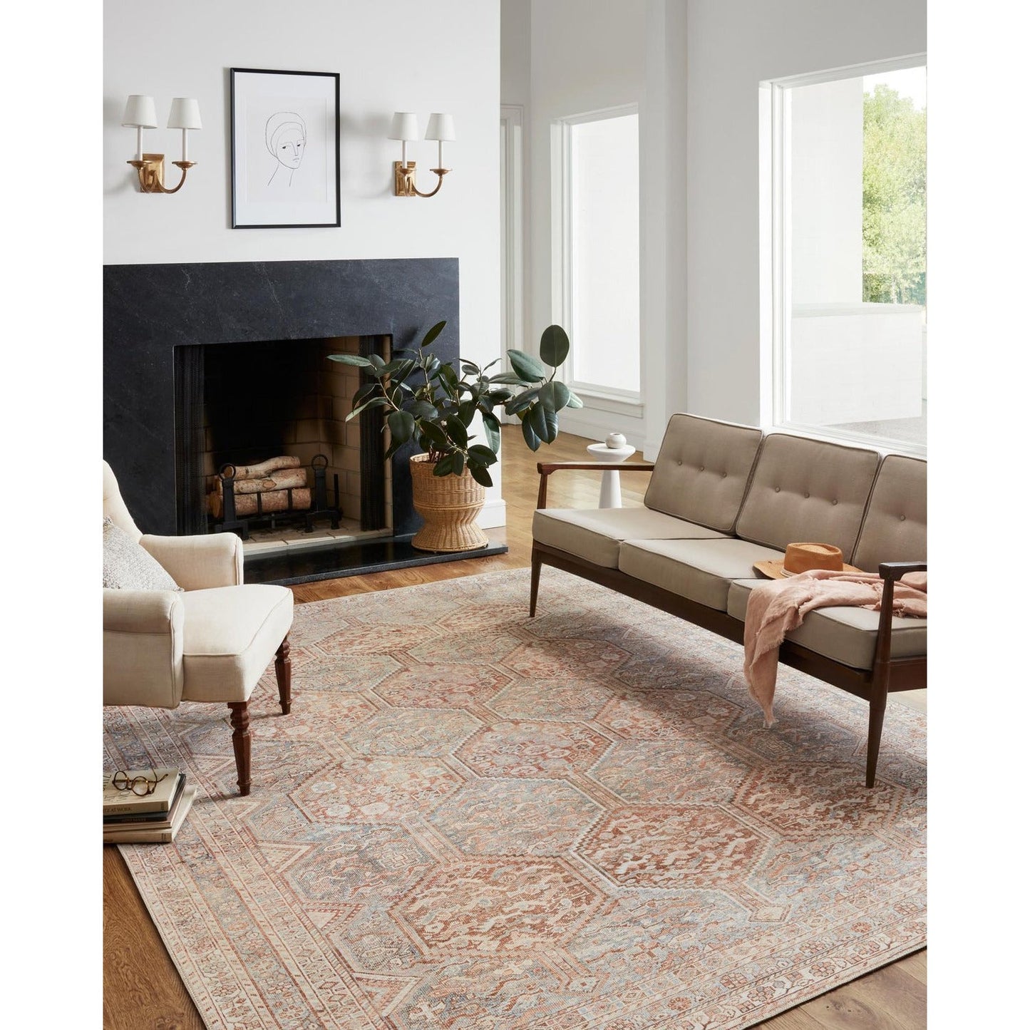 Chris Loves Julia Jules Tangerine/Mist Rug