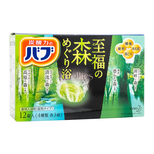 KAO Bub Spa Powder Blessed Forest 12pcs (4types x 3pcs)