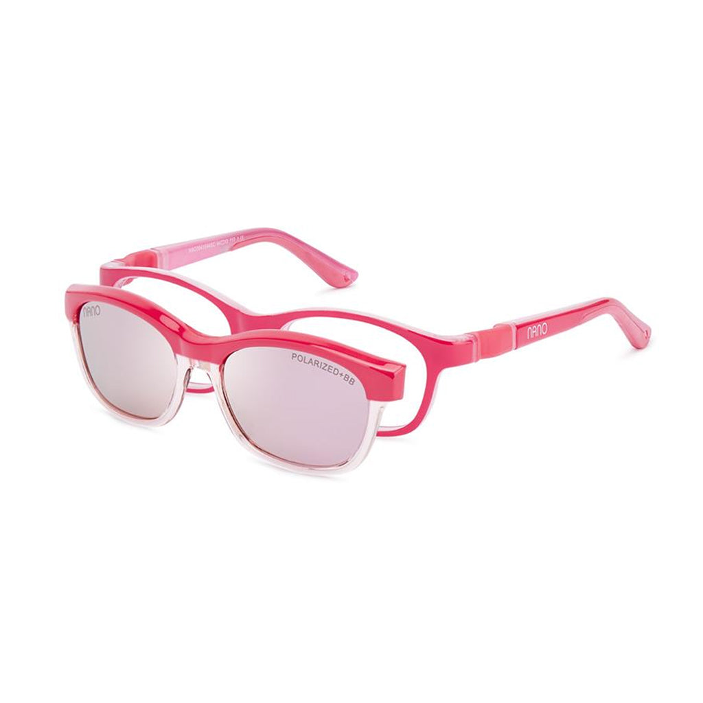 Nano Camper Solar Clip Coral Pink angled view