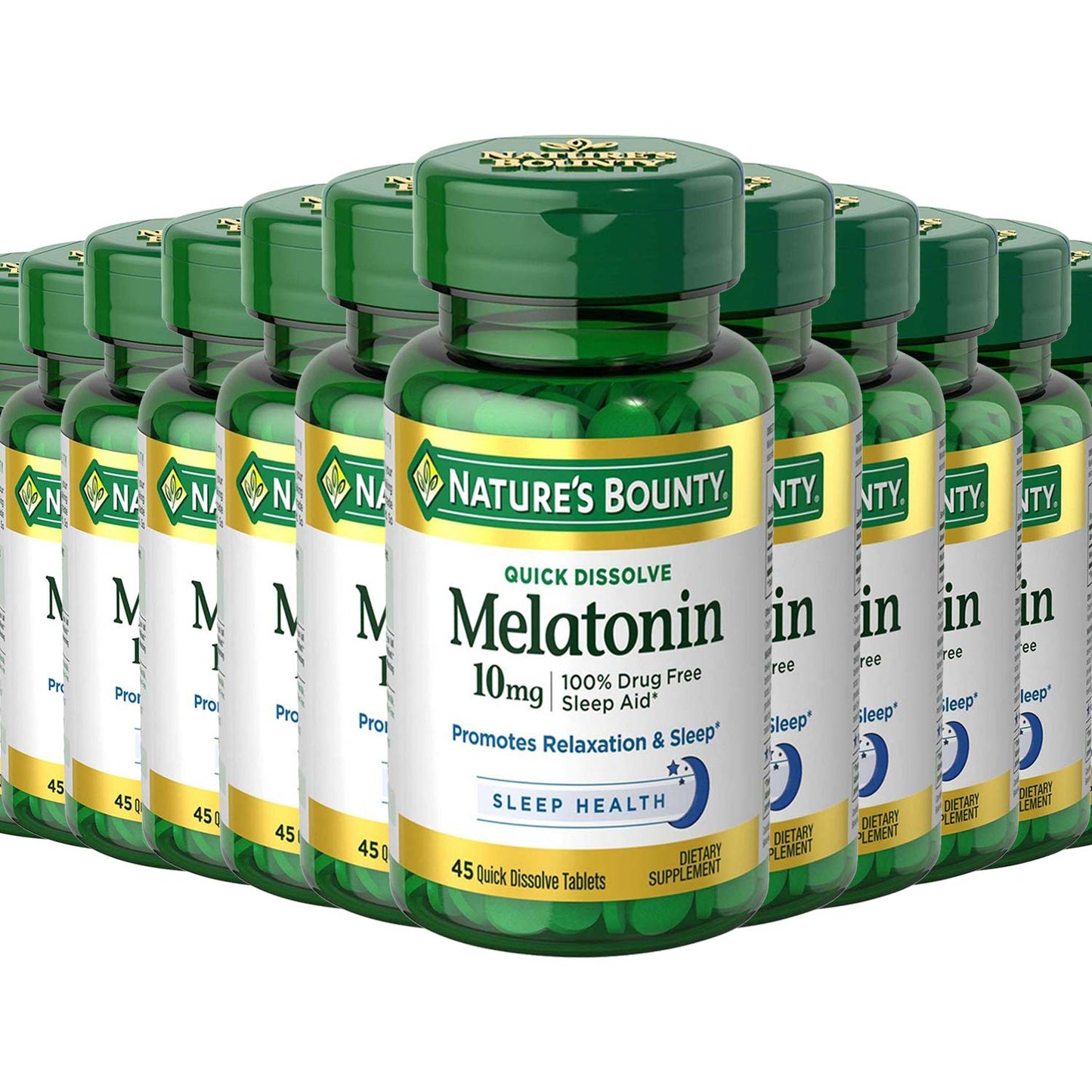 Nature's Bounty Melatonin 10 mg - 45 Quick Dissolve Tabs - 12 Pack