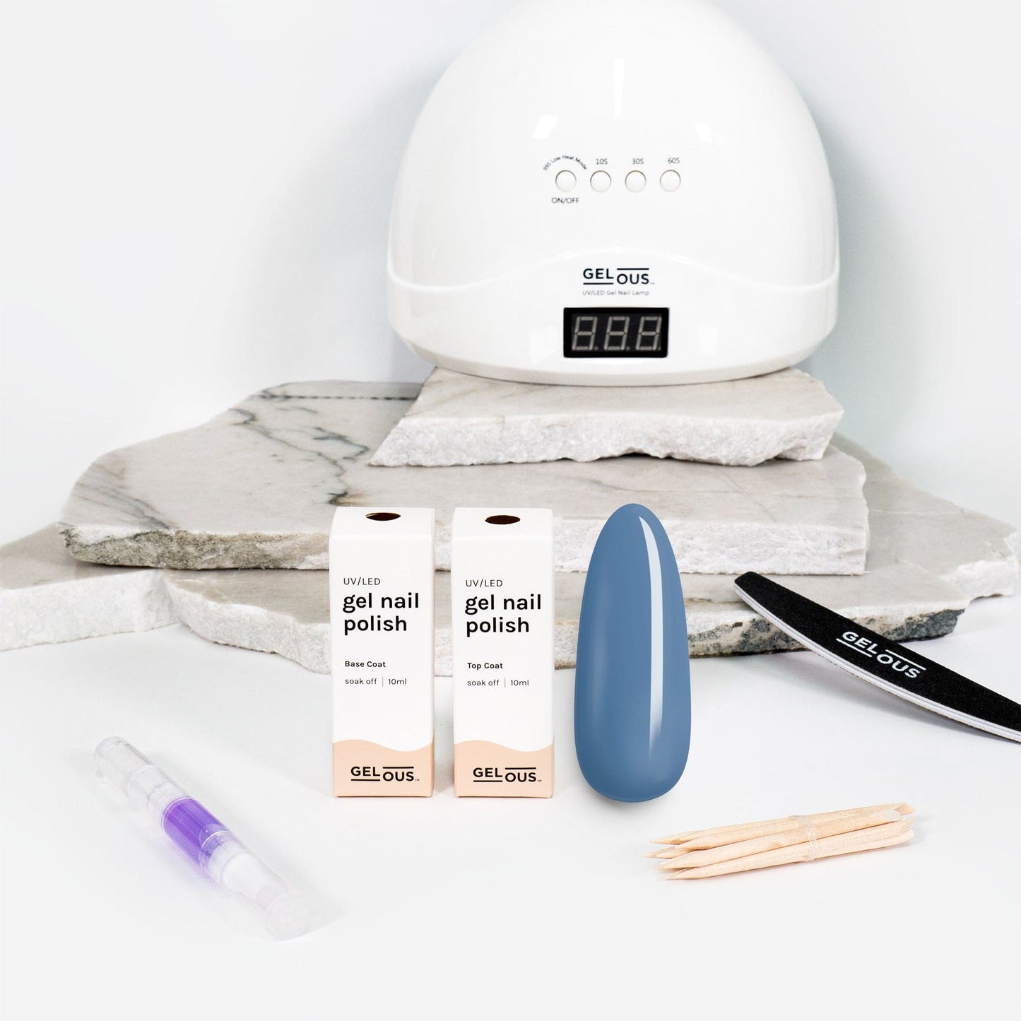 Gelous gel nail polish Blue Haze Essentials Pack- photographed in New Zealand