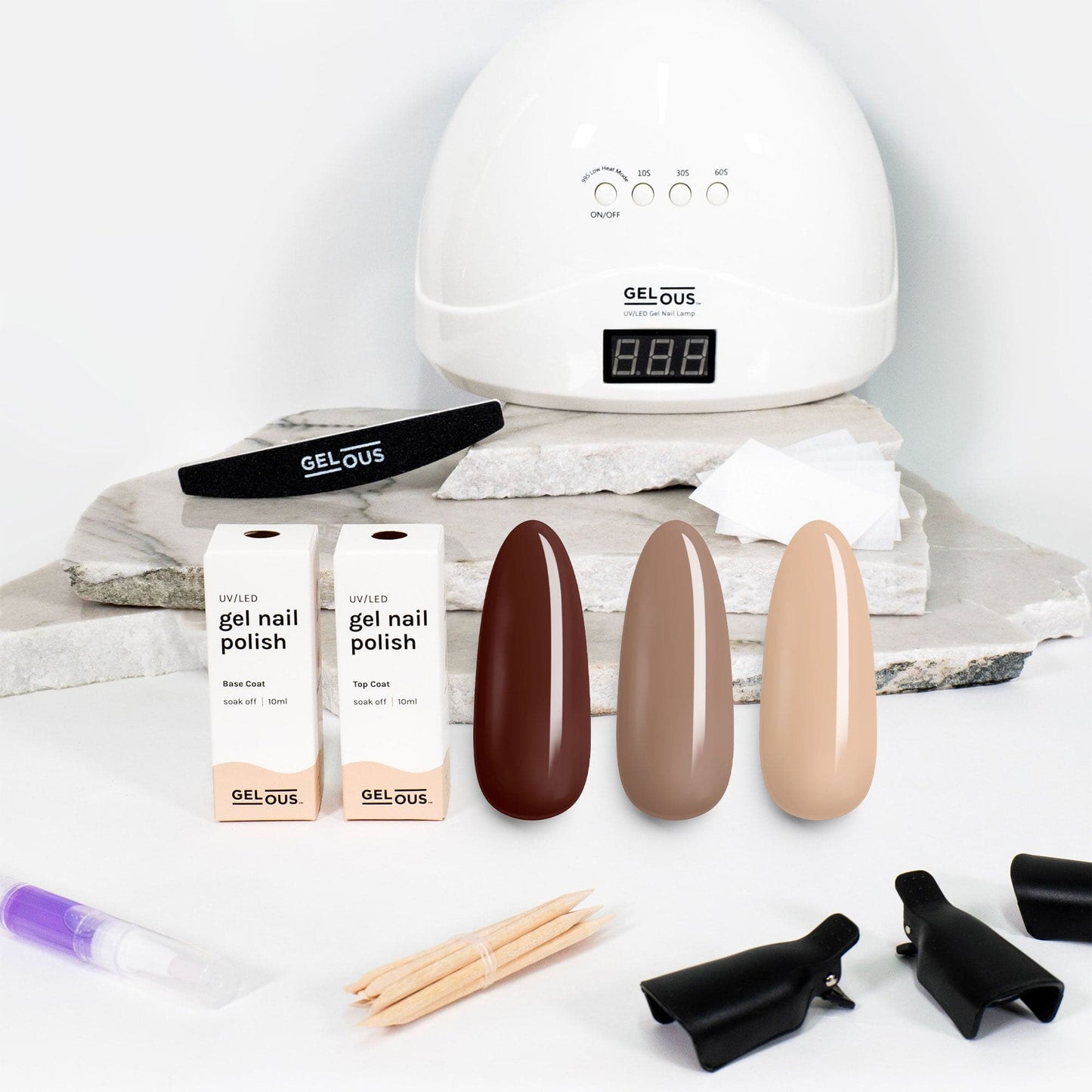 Gelous gel nail polish Browns 3 Polish Starter Pack - photographed in New Zealand