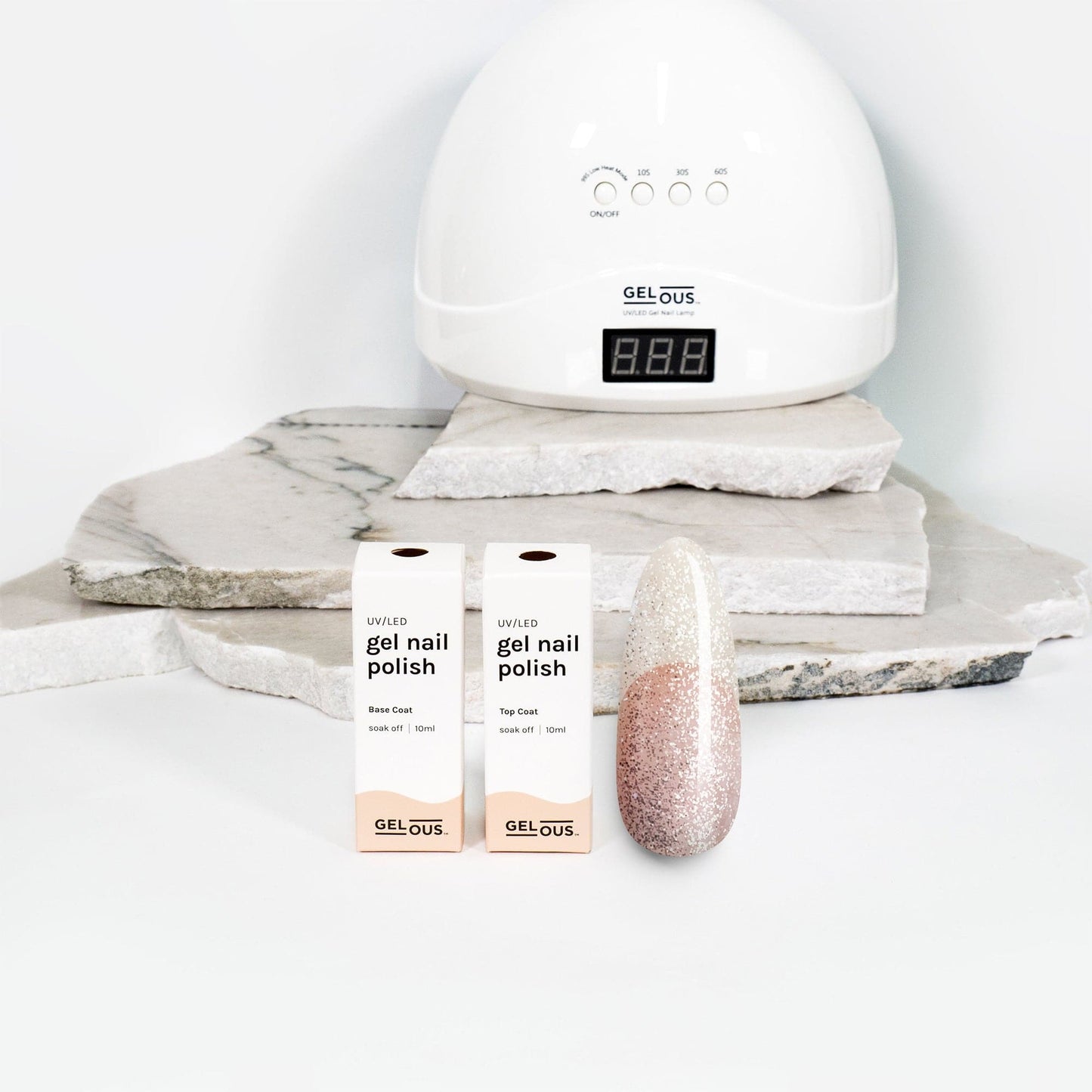 Gelous gel nail polish Fine Glitter Basic Pack - photographed in New Zealand