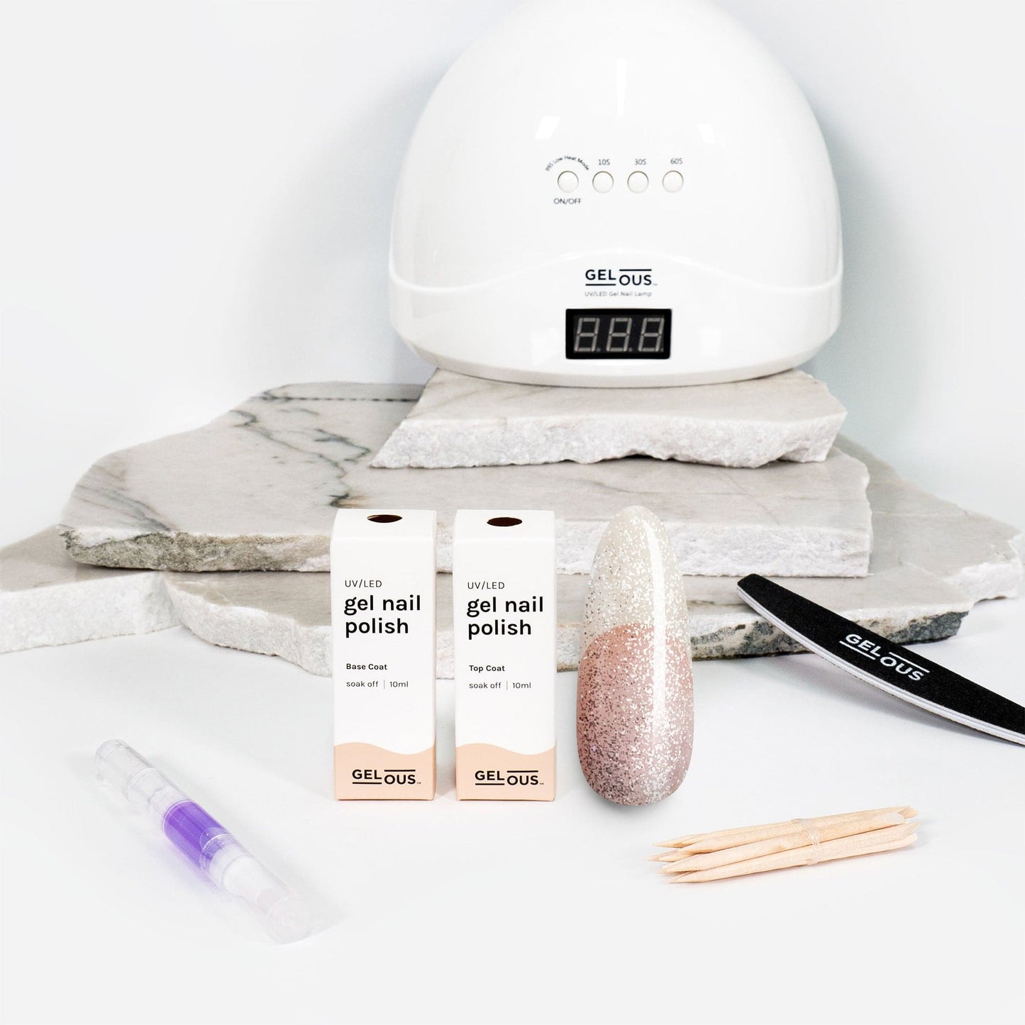 Gelous gel nail polish Fine Glitter Essentials Pack - photographed in New Zealand