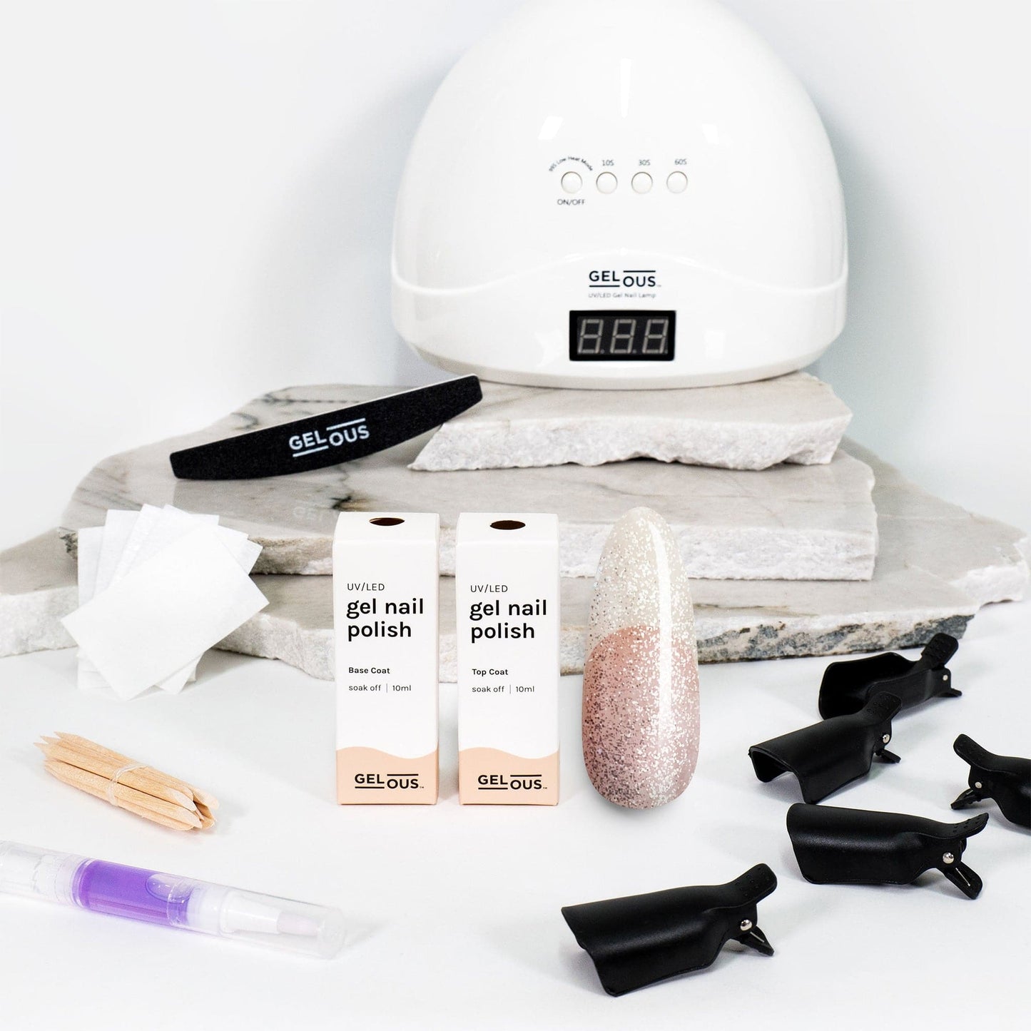 Gelous gel nail polish Fine Glitter Starter Pack - photographed in New Zealand