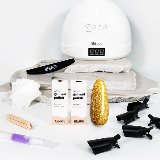 Gelous gel nail polish Good as Gold Starter Pack - photographed in New Zealand