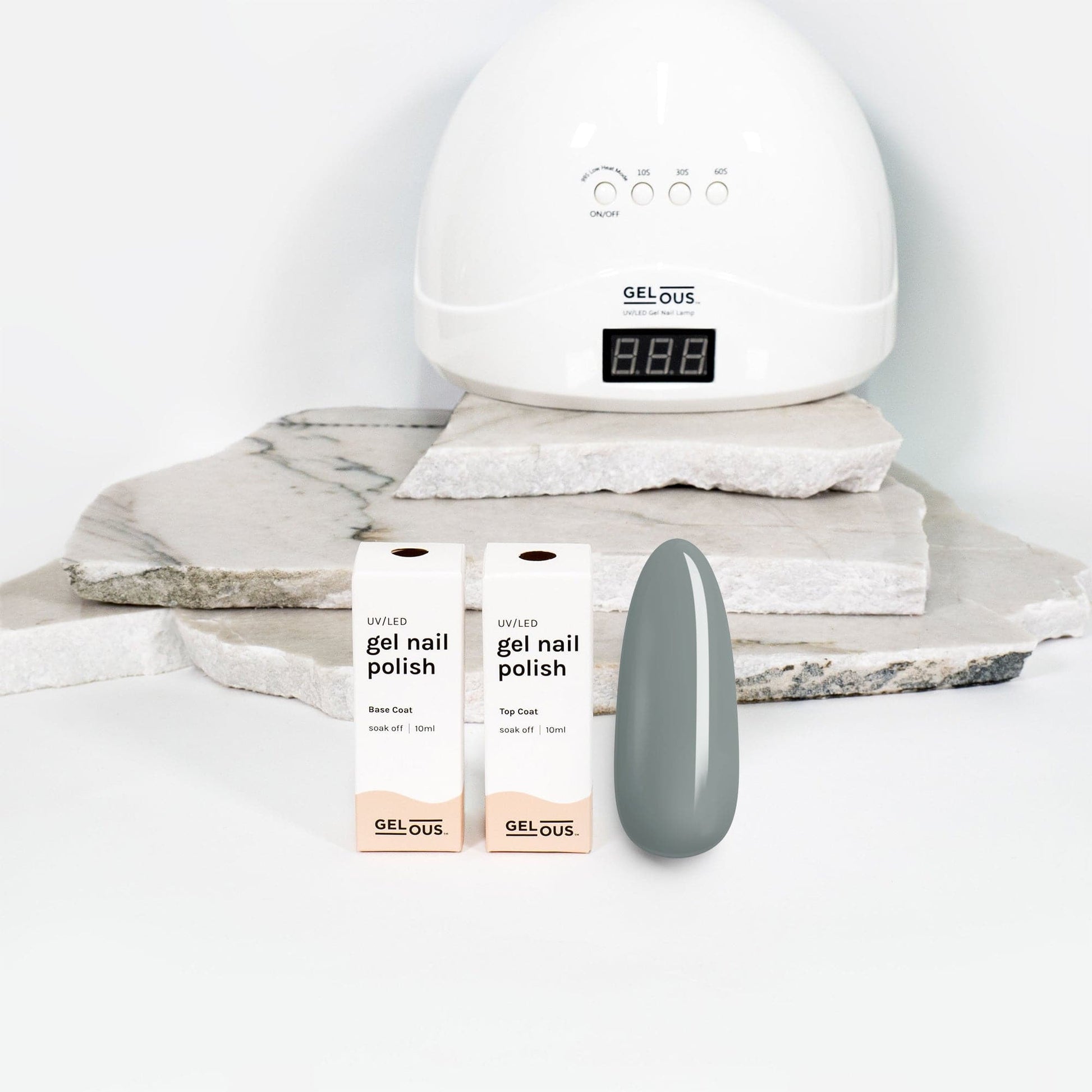 Gelous gel nail polish Grey Skies Basic Pack - photographed in New Zealand