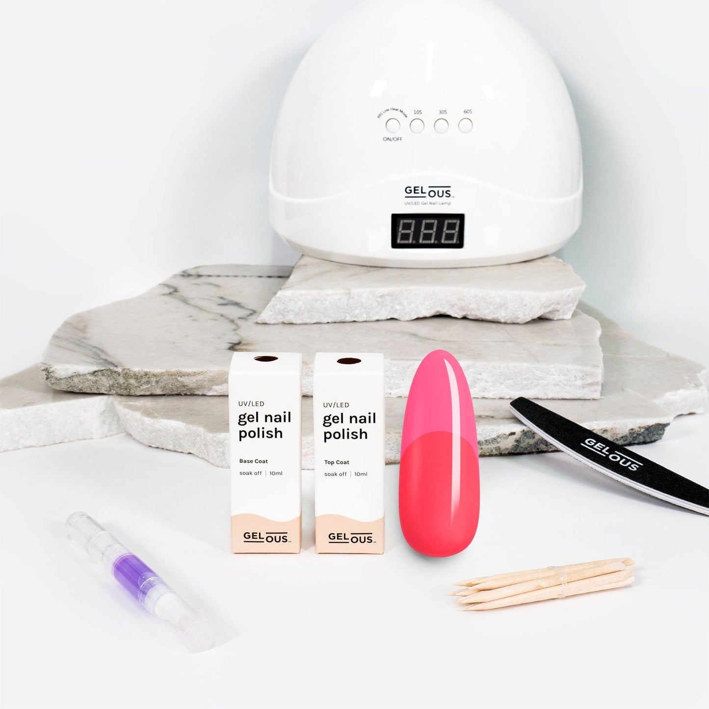 Gelous gel nail polish Neon Pink Essentials Pack - photographed in New Zealand