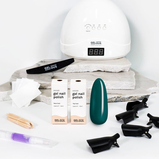 Gelous gel nail polish Nerves of Teal Starter Pack - photographed in New Zealand