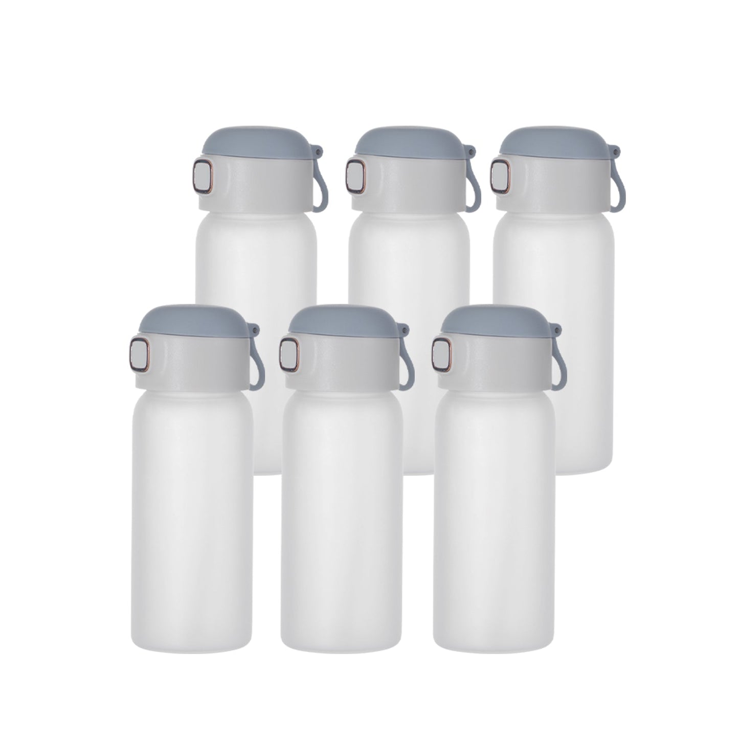 Sublimation Glass Water Bottles with Color Lids and Straw for Kids 15 OZ 6 Pack (3 color options)