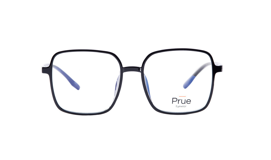 Frames Eleanor Black, Brown, Clear, D Frame, Frames, Large, Plastic, Prescription, Prue, Womens