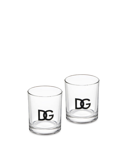 SET OF 2 DG LOGO WATER GLASSES