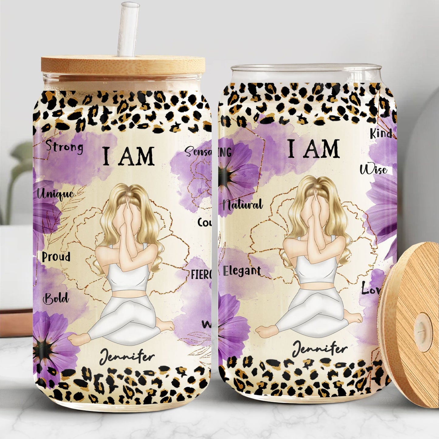 I Am Bold - Gift For Yourself, Gift For Women, Mom - Personalized Clear Glass Can