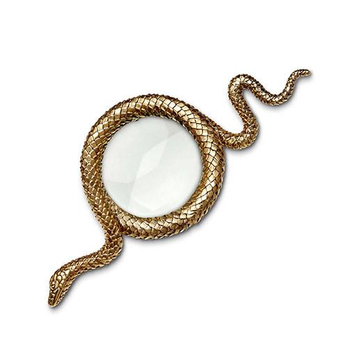 Snake Magnifying Glass by L'Objet Magnifying Glass L'Objet Small Gold