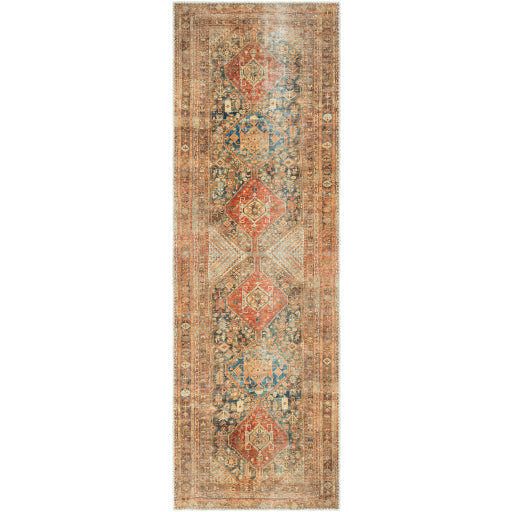 Amelie Rug - AML2354 - Red/Brown/Olive
