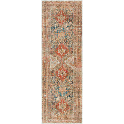 Amelie Rug - AML2354 - Red/Brown/Olive