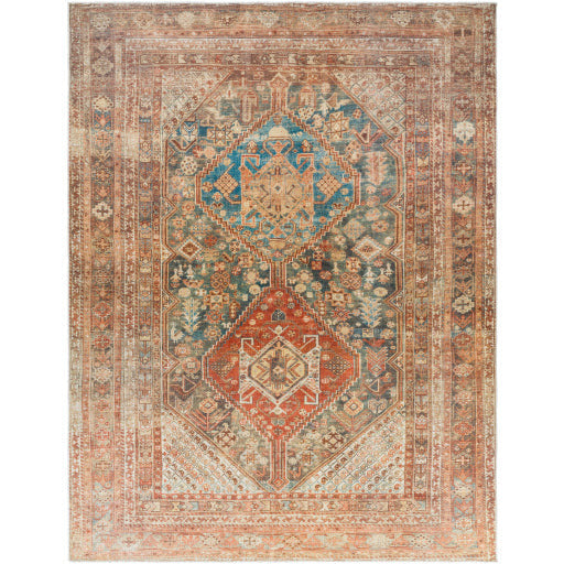 Amelie Rug - AML2354 - Red/Brown/Olive
