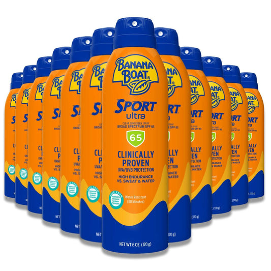 Banana Boat - Ultra Sport Clear Sunscreen Spray - 6 Oz - 12 Pack