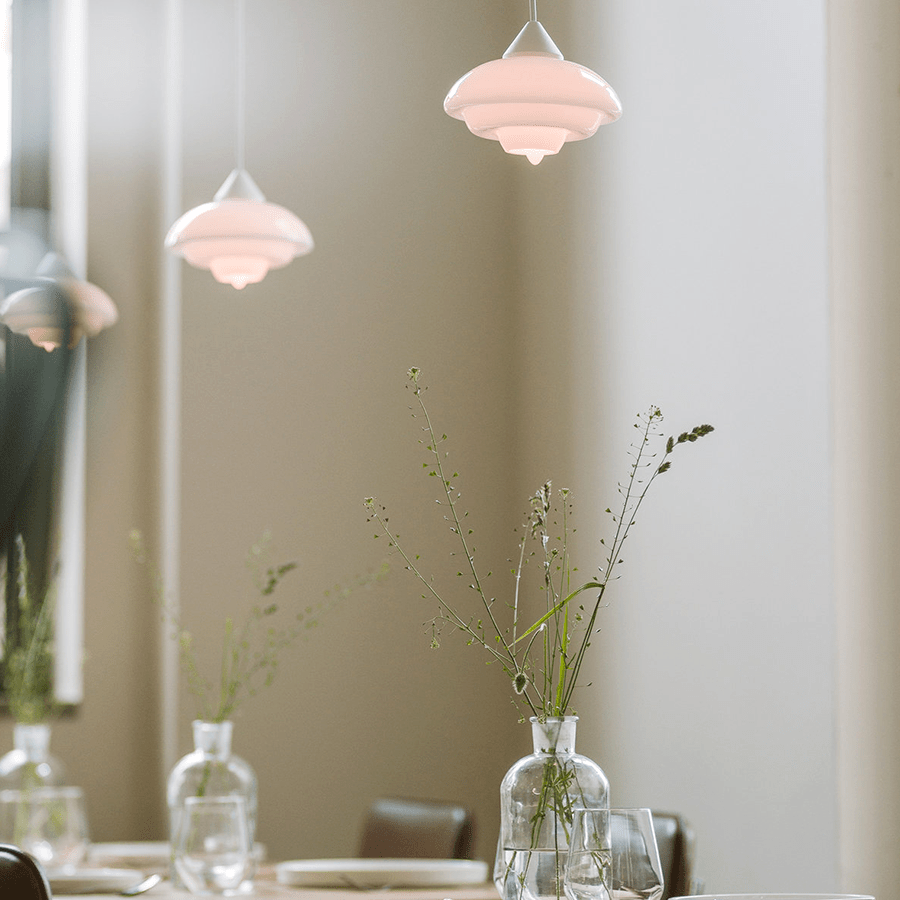 DECO OPALINE GLASS LAMP SHADE