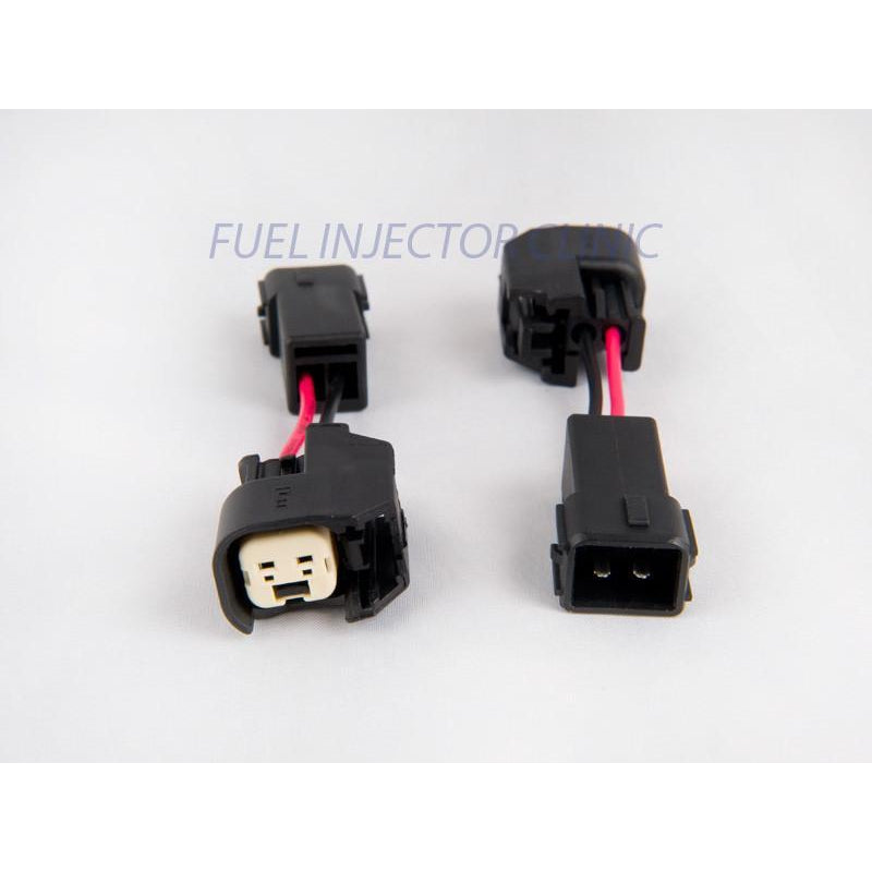 Fuel Injector Clinic Set of 4 Us Car/EV6 (Female) to Honda OBD2 (Male) Injector Plug Adapters / PADPUtoH4